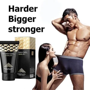 Male-Penis-Enlargement-Herbal-Big-Dick-Thickening-Growth-Cream-TITAN-Gel-gold